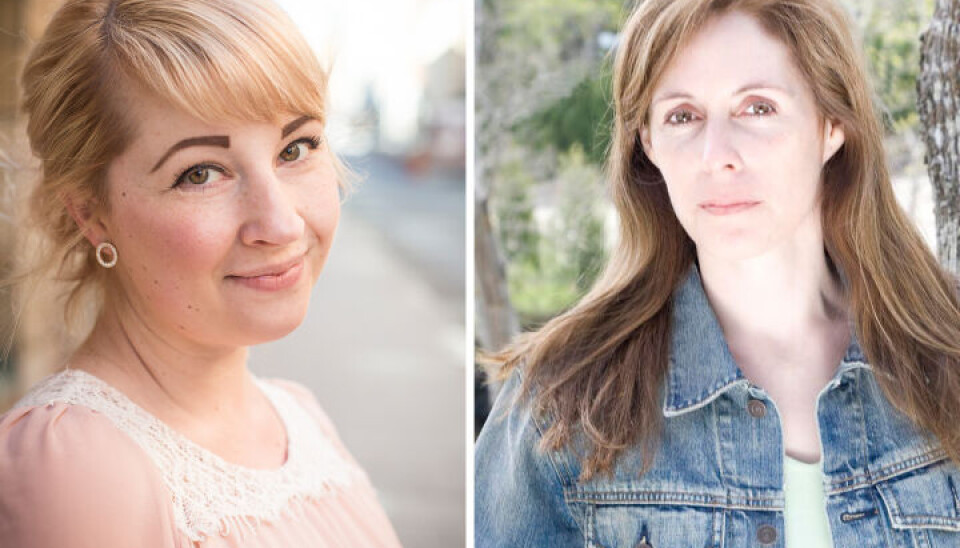 Sofia Ejheden till vänster, Laurie Halse Anderson till höger. Sofia Ejheden till vänster, Laurie Halse Anderson till höger.